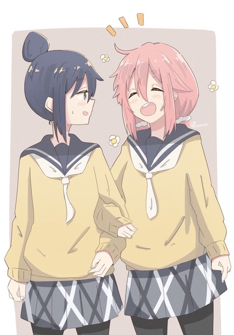 なでりん
 #ゆるキャン  #各務原なでしこ  #志摩リン  #絵描きさんと繋がりたい  #イラスト 