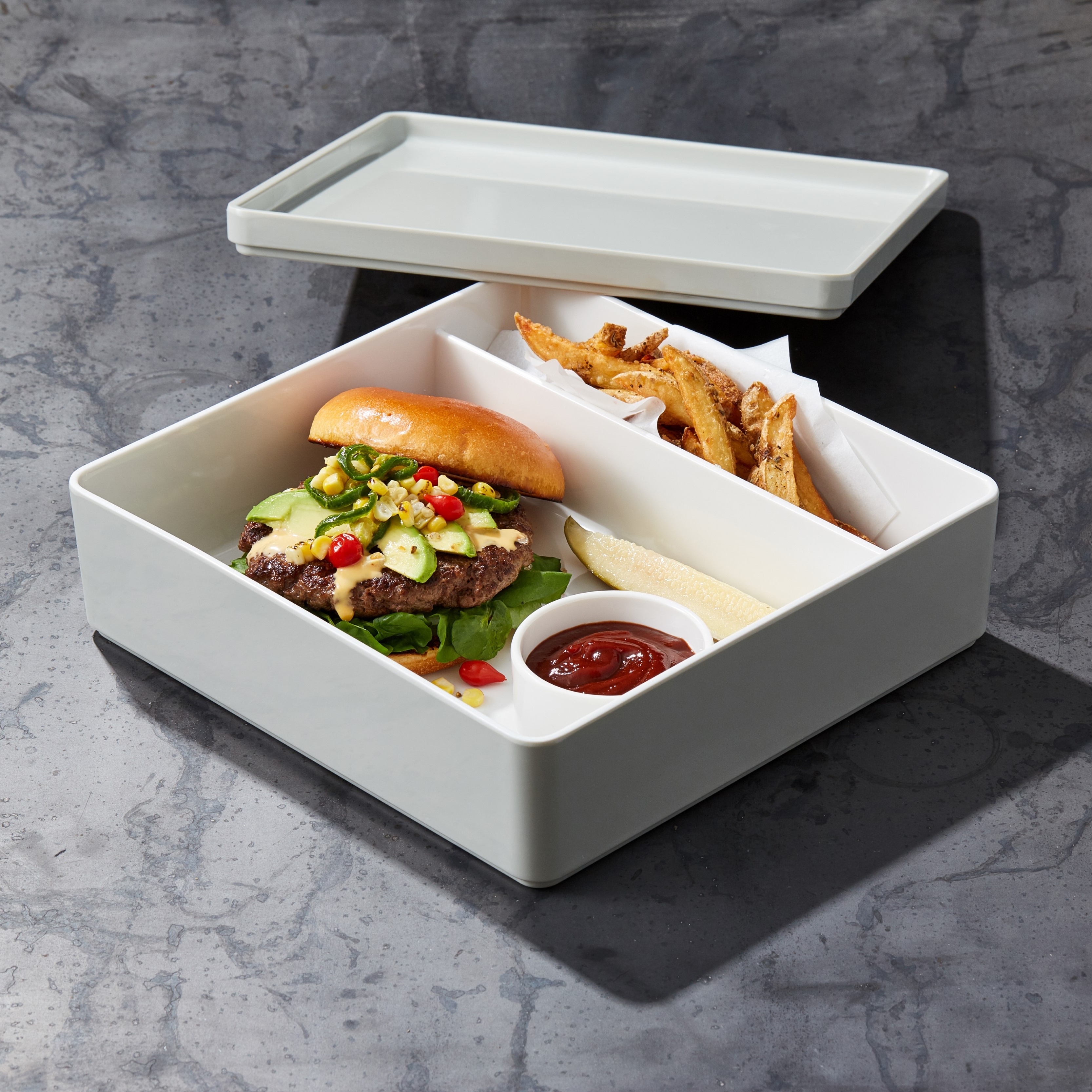 Steelite EMEA on X: Outdoor & casual dining just got easier with Creations  Nu Bento Box. Perfect for room service or table dining, this melamine  vessel is a great alternative to ceramic