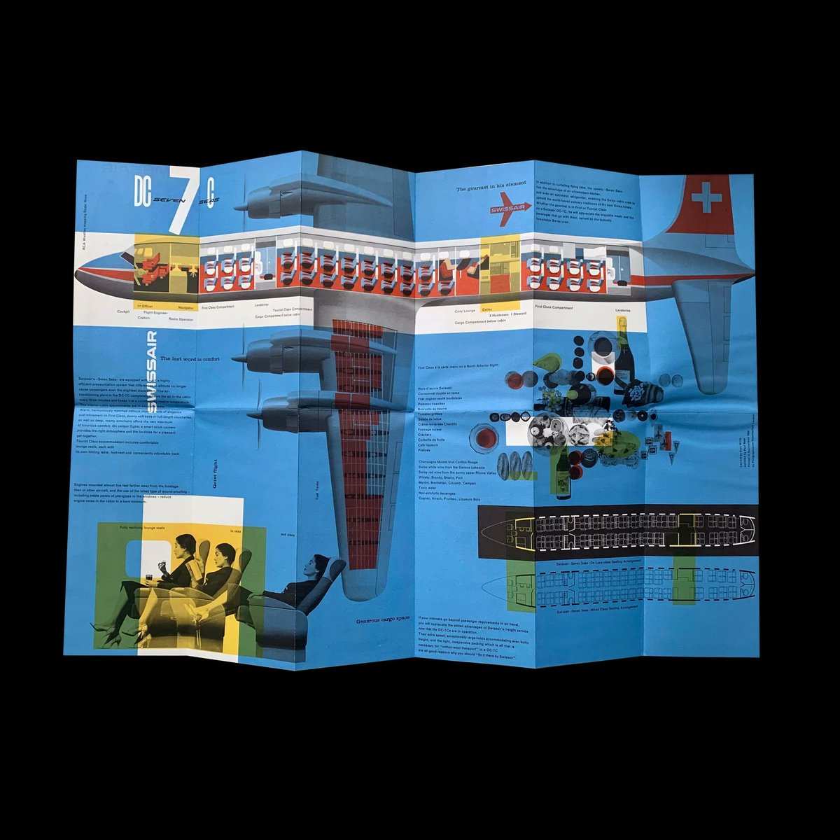 DesignReviewed's tweet photo. Swissair DC-7C Seven Seas, 1956. Designed by Kurt Wirth, assisted by Paul Beer. #swissdesign #kurtwith #swissair #1950sdesign
https://t.co/08UzNFRDAI https://t.co/uvOaF3QEtC