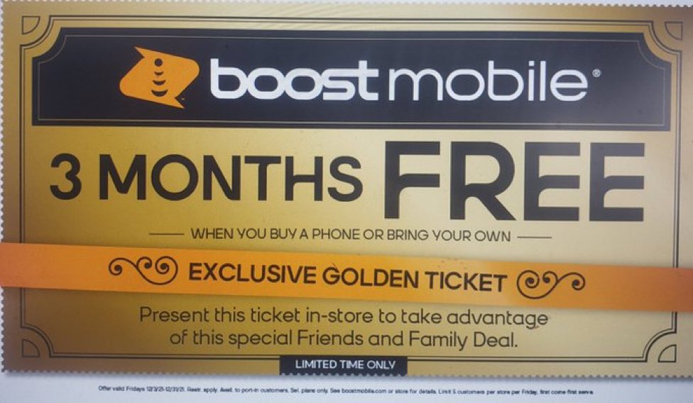 It’s a big day today for our Boost Fam!  Reach out to anyone you know that we can get to switch to Boost… Boom 3 months free! @BoostNationNewt