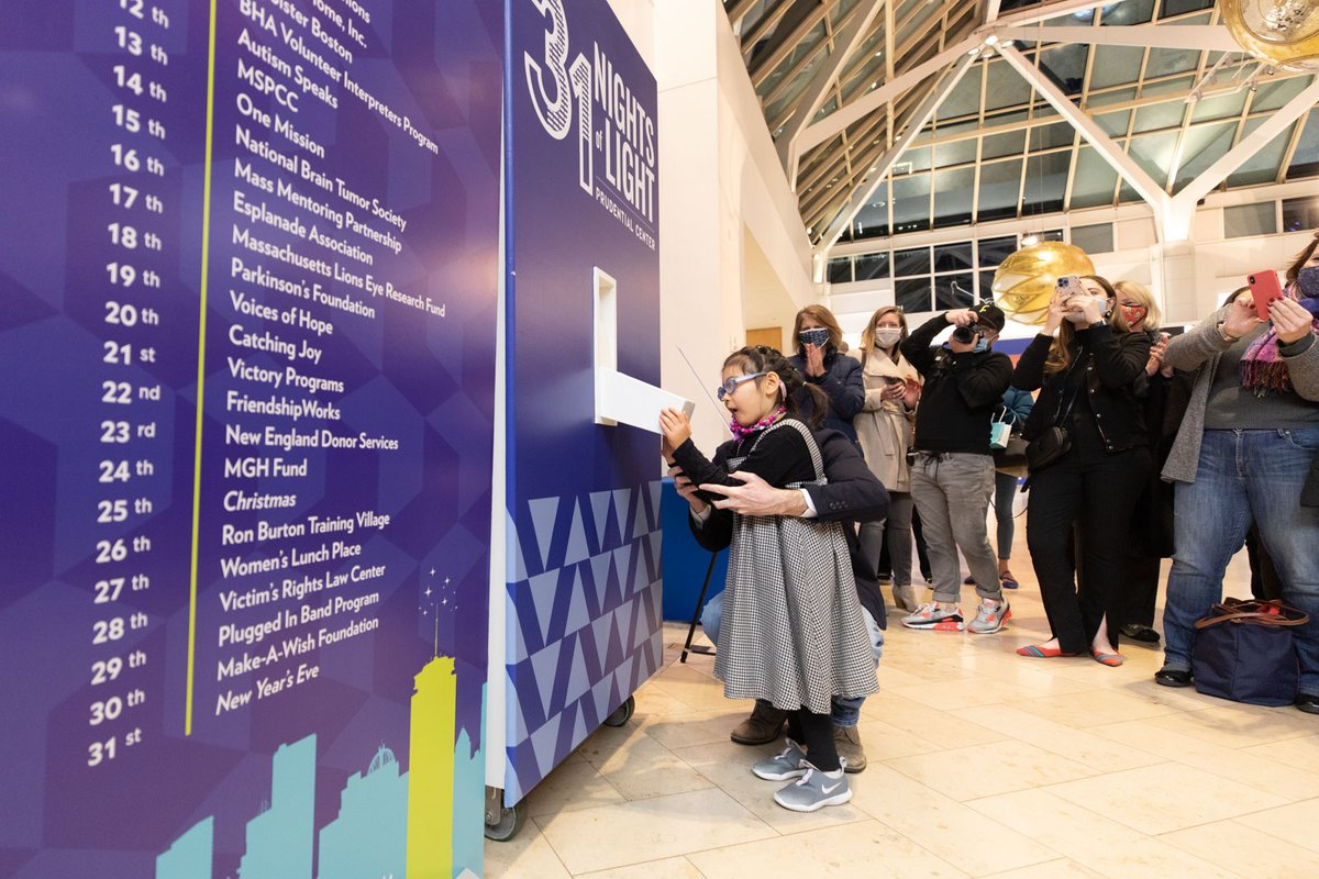 PerkinsVision's tweet photo. Last Friday we celebrated Perkins in a big way with help from @pruboston! Mila, a deafblind student, flipped the switch as part of #ThePru's #31NightOfLight series, honoring #Boston nonprofits all month long. Thank you for shining a light on Perkins' &amp; #DisabilityInclusion! #fbf https://t.co/pypjN1NxxH