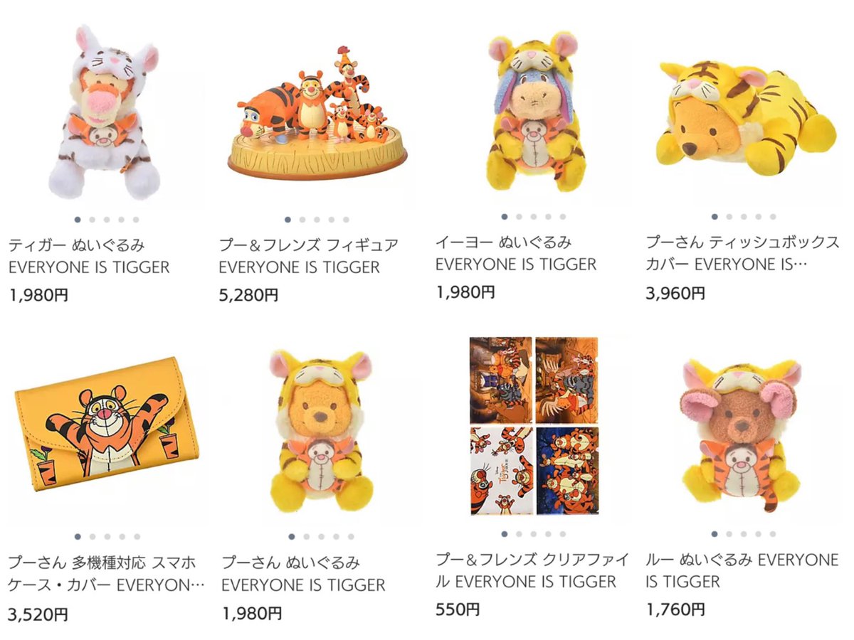 EVERYONE IS TIGGER／ 12月14日より、shop Disneyとディズニーストアに
