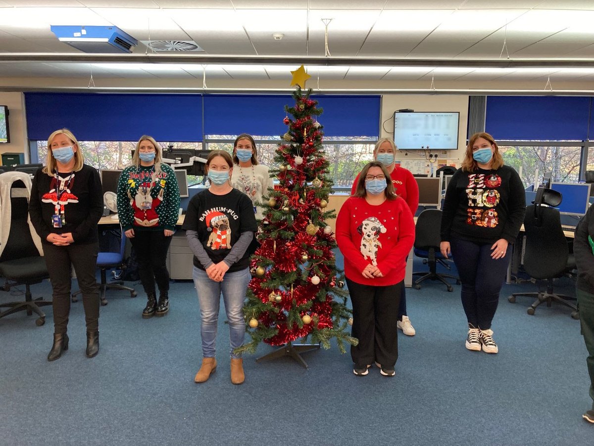 Scotambservice's tweet photo. What a great way to spread cheer this festive season! Our ACC staff in the East, West and North are wearing Christmas jumpers every Friday. Thanks to all our ACC across the country for everything they have done! Truly #unsungheroes https://t.co/gPCR7r6MGi