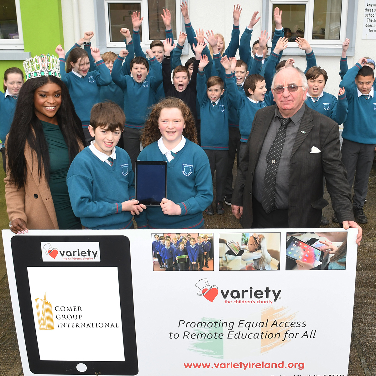 Lovely to see an article this week in <a href="/theirishpost/">The Irish Post</a> about our #iPadsforSchools project which saw every National School in Galway receive an upcycled iPad thanks to Comer Brothers and launched by #MissIreland <a href="/Pamela_Uba/">Pamela Ashley Uba</a> 📱🙏🥰
 #VarietyKidsCan #Sustainability #SupportVarietyKids