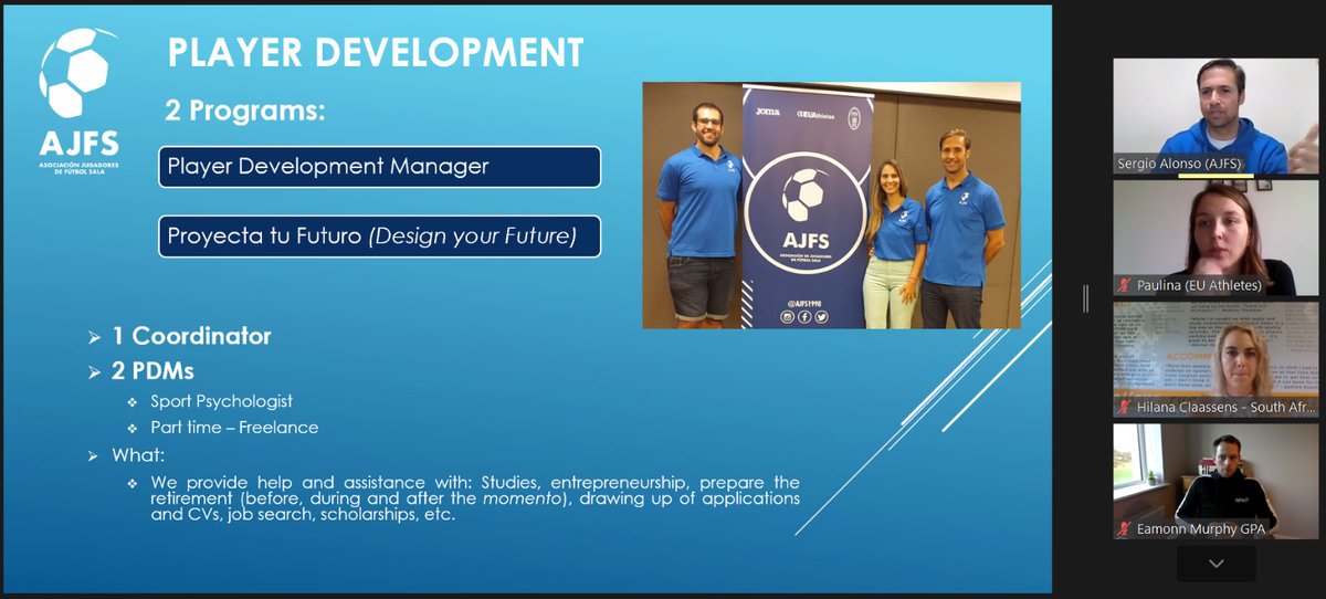 ajfs1998's tweet photo. #PROMobility  🇪🇺🌍

Esta mañana @sergioalonso_13 ha compartido y explicado al resto de partners del proyecto como la #AJFS desarrolla sus 2 programas de Desarrollo del Jugador:

> PDM
> Proyecta tu Futuro

➕info 👉 https://t.co/OKfCDkLxvL

Thanks @EUAthletes 
#PlayerDevelopment https://t.co/vkMSDf6wA5