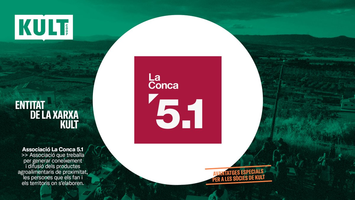 Benvinguda a la #xarxaKULT, <a href="/LaConca51/">La Conca 5.1</a>! 👋

🌱 Associació que treballa per generar coneixement i difusió dels productes agroalimentaris de proximitat, les persones que els fan i els territoris que els elaboren.

laconca51.cat 🤝 kult.coop/xarxa