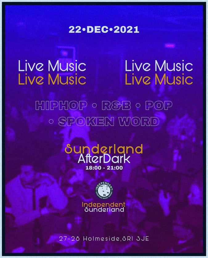 Here's something to get you in that #FridayMood, #Afterdark is back on the 22nd December at @INDEPENDENT_SR1. See yous there! 🎤 💃  #MYNEMusicScene #SupportLocalArtists #Sunderland