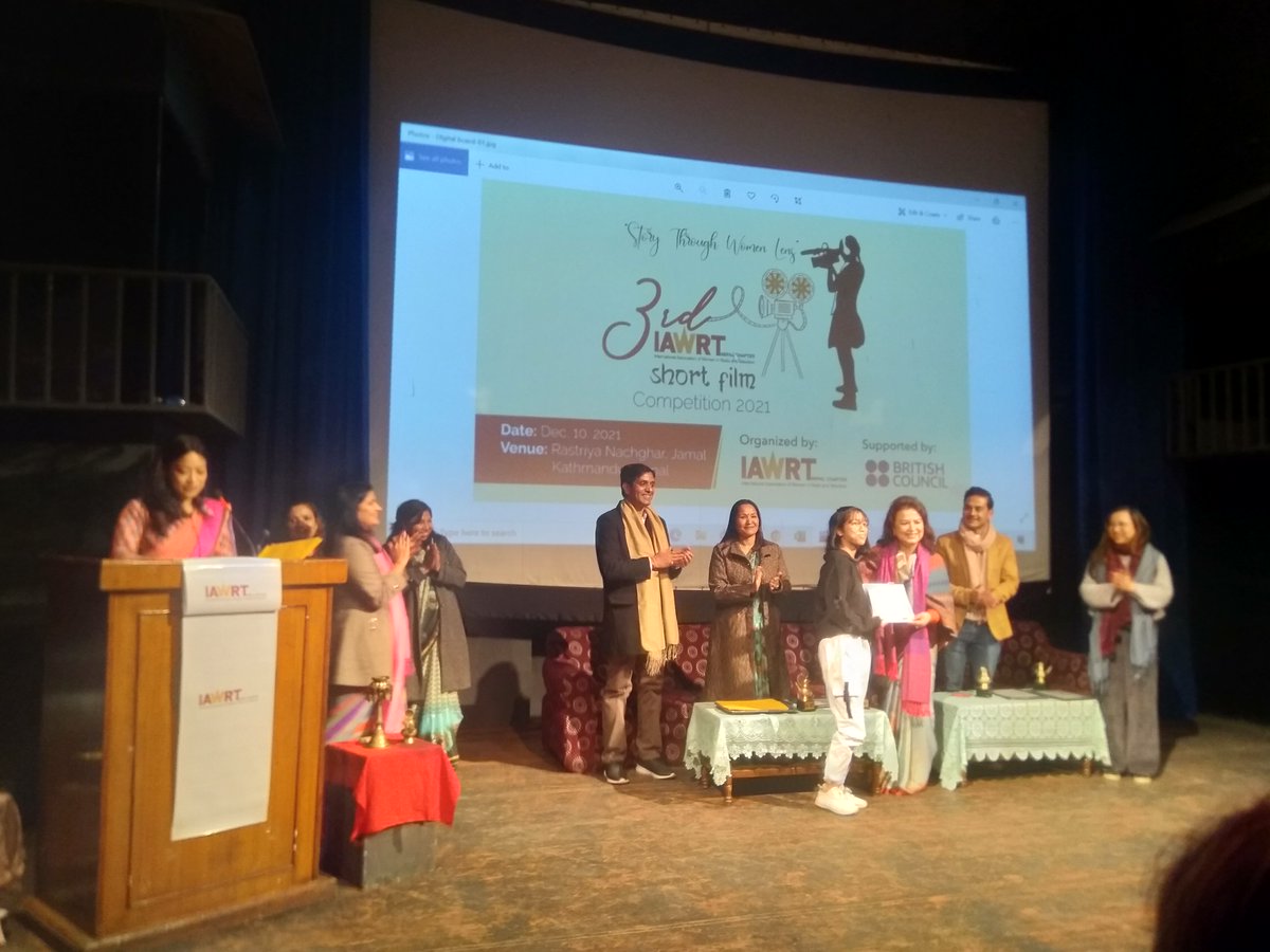 npBritish's tweet photo. 👏Congratulation to the winners. 
To mark #InternationalHumanRightsDay, The @iawrt, with the support of the @npBritish, organised a short filmmaking competition for women 🎬directors.
 #Films&amp;Archive #CameraSika #RoadtoCOP26 https://t.co/MACkHUdrdy