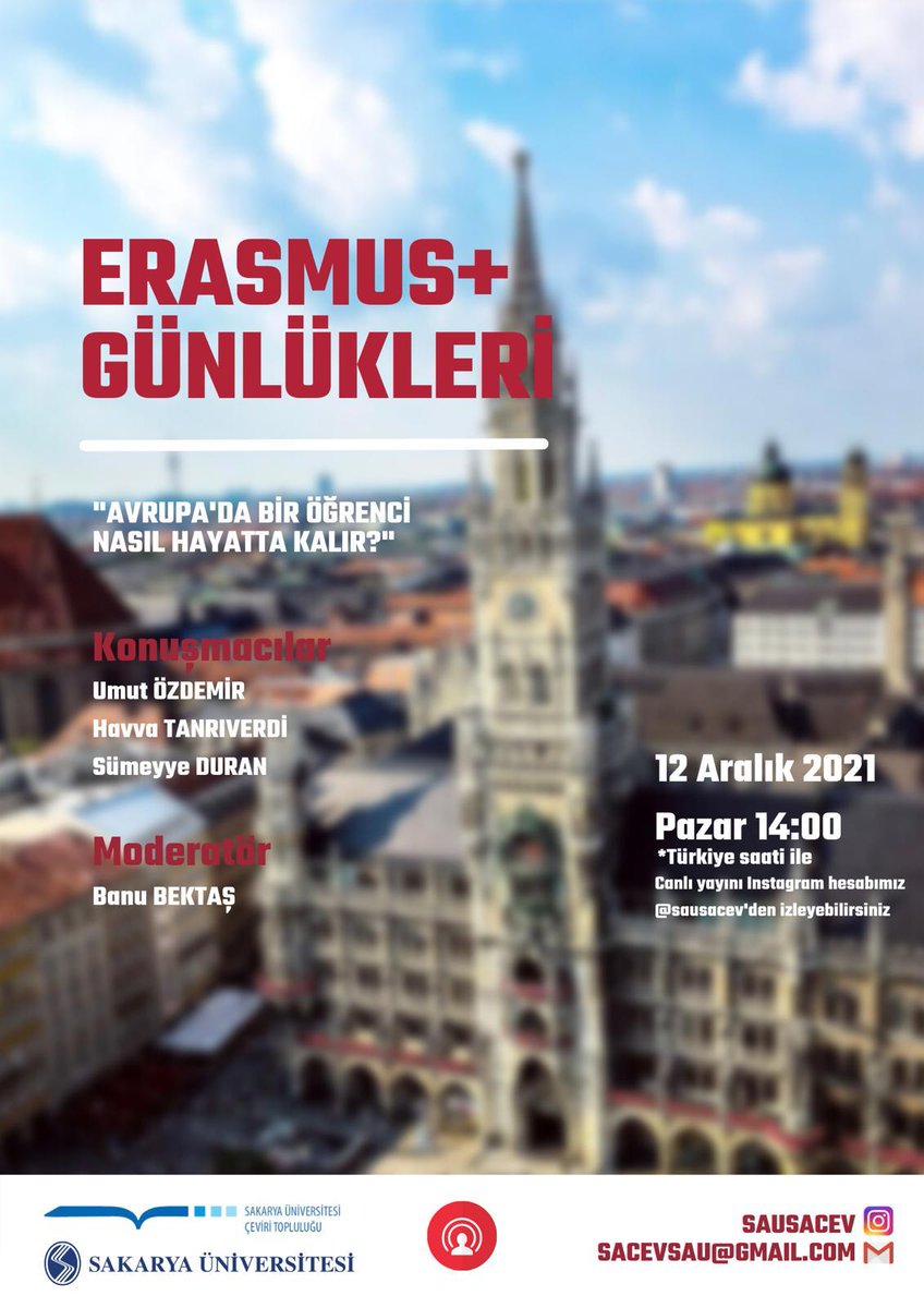 SACEV_SAU's tweet photo. ERASMUS+GÜNLÜKLERİ ile aklınızda ki tüm soru işaretlerine son❗️
Erasmus yapmak isteyenlere duyrulur🥳
 -Announced to those who want to do Erasmus 🥳
- Angekündigt für diejenigen, die Erasmus machen wollen 🥳
#erasmus #almanya #deutschland🇩🇪 https://t.co/ngkufJYjzw