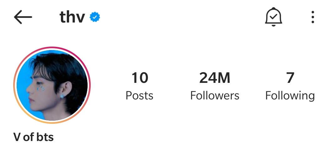 Taehyung India ʰᵒᵗ By V Info Kim Taehyung S Instagram Profile Has Gained 24 Million Followers In 4 Days The Fastest In Instagram History T Co Mhhm4jikuy Twitter
