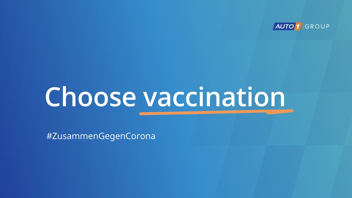 Joining the #ZusammenGegenCorona-campaign, we would like to announce an initiative we’ve implemented internally today for all our German employees:
A one-time tax-free bonus for every proven vaccination!

Stay healthy, #choosevaccination!