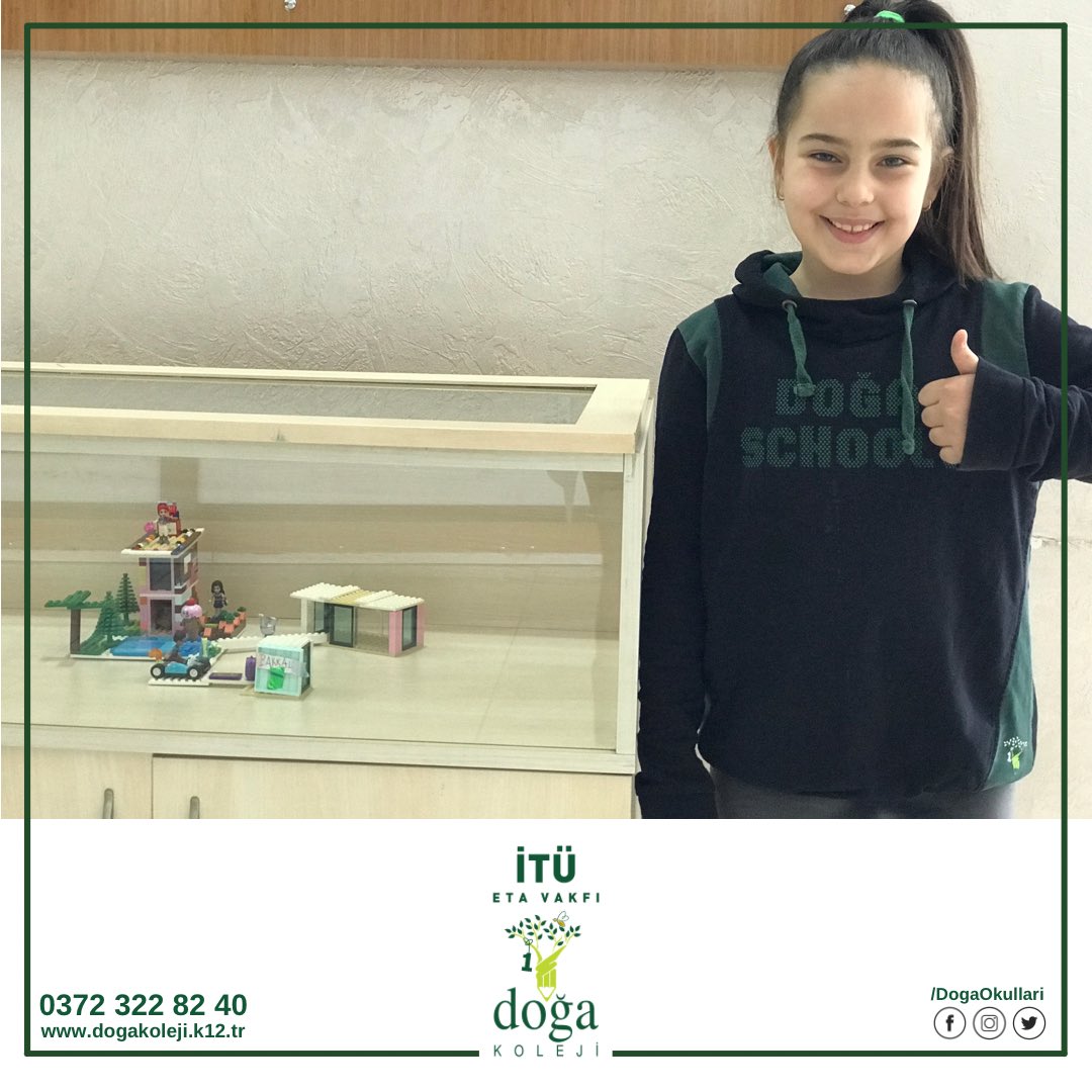Bu hafta Lego tasarım sergisinin mimarı Nisa BALKIZ. Hayal gücü, tasarım, yaratıcılık DOĞA’mızda var! 👍 #dogatech <a href="/DogaOkullari/">Doğa Koleji</a> <a href="/hakaninanir/">Hakan İnanır</a> <a href="/muammerozkan_/">Muammer Özkan</a> <a href="/CansuDirekci/">Cansu Direkçi</a>