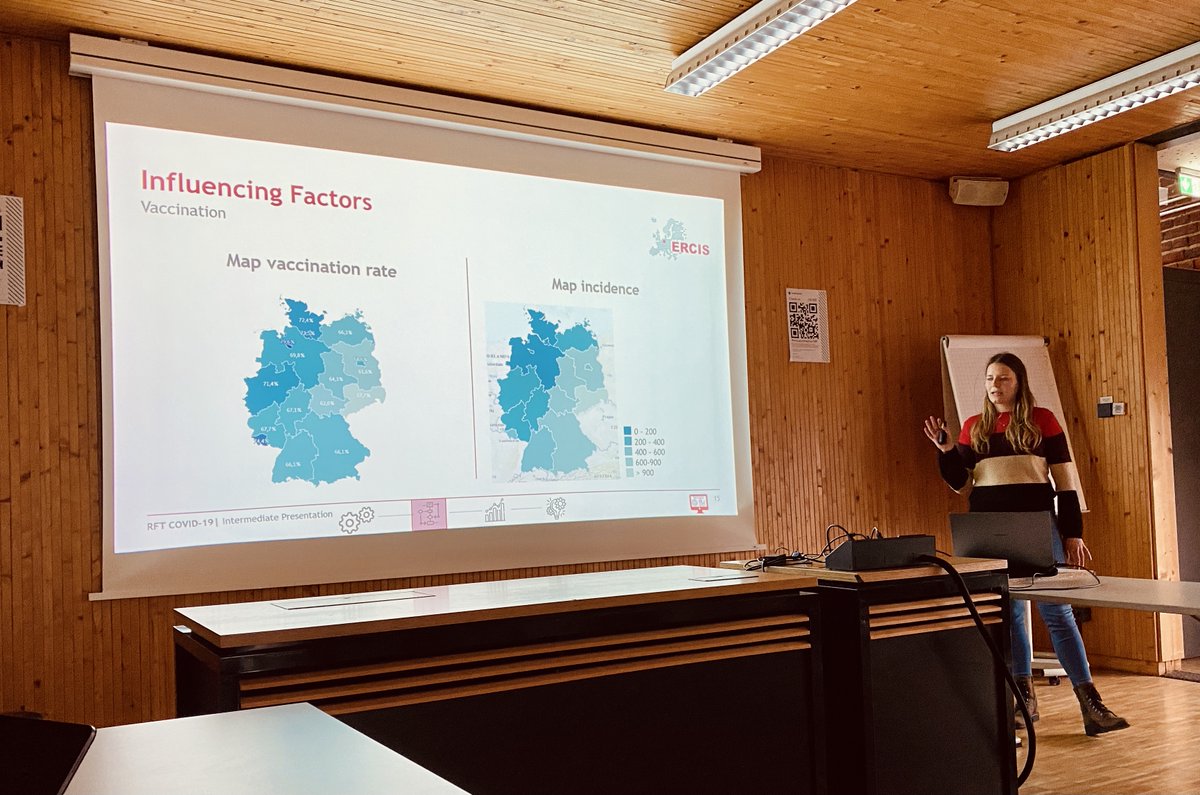 ercisSCM's tweet photo. In their intermediate presentation, our CoVcast master #projectseminar is discovering ways how #opendata can be utilized to generate regional #covid19 #forecasts. Weโre incredibly excited to see their tool in February! #forecasting #epidemics https://t.co/ELtS1VMu1d