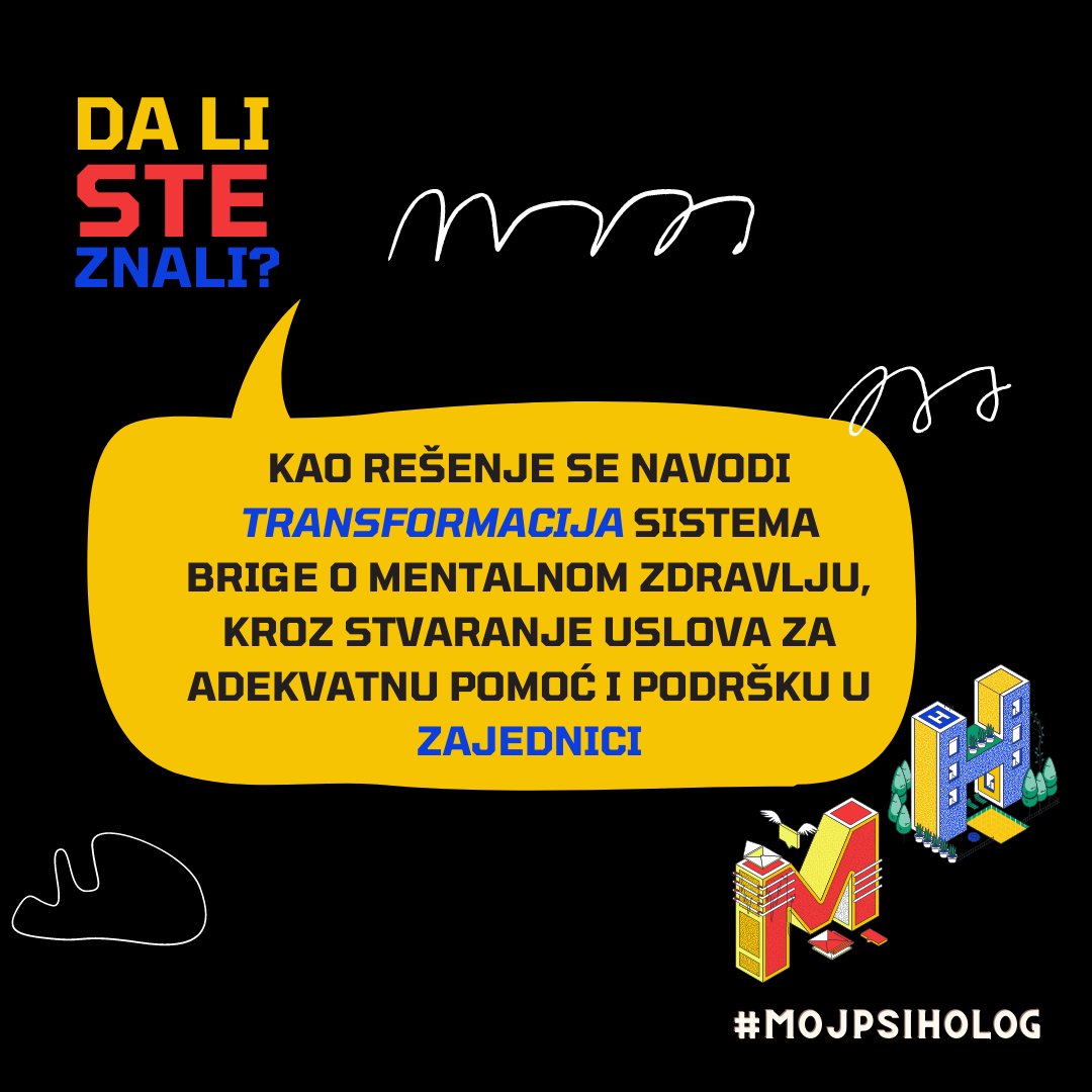 mental_hub_ns's tweet photo. 🌀 MentalHub inicijativa #MojPsiholog za osnivanje Psihološkog savetovališa Grada Novog Sada!
Da li ste znali?
.
👉 Prati naše kanale nastavljamo sa deljenjem informacija o inicijativi,  proširi reč i podeli našu objavu.
Da svako može da kaže #MojPsiholog!
.
.
#mentalhub #novisad https://t.co/uIXpTt9MeD