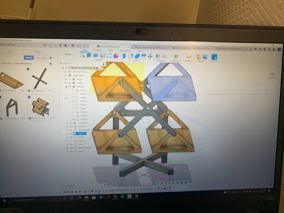 MiddleboroMiLAB's tweet photo. As part of their #ProjectLeadtheWay class students designed and are constructing a rotating desk. Shout out to their teacher Mr. Glynn, and great use of the #epiloglaser. Great work! #MiLAB #Innovation https://t.co/Hh7ECmYZcS