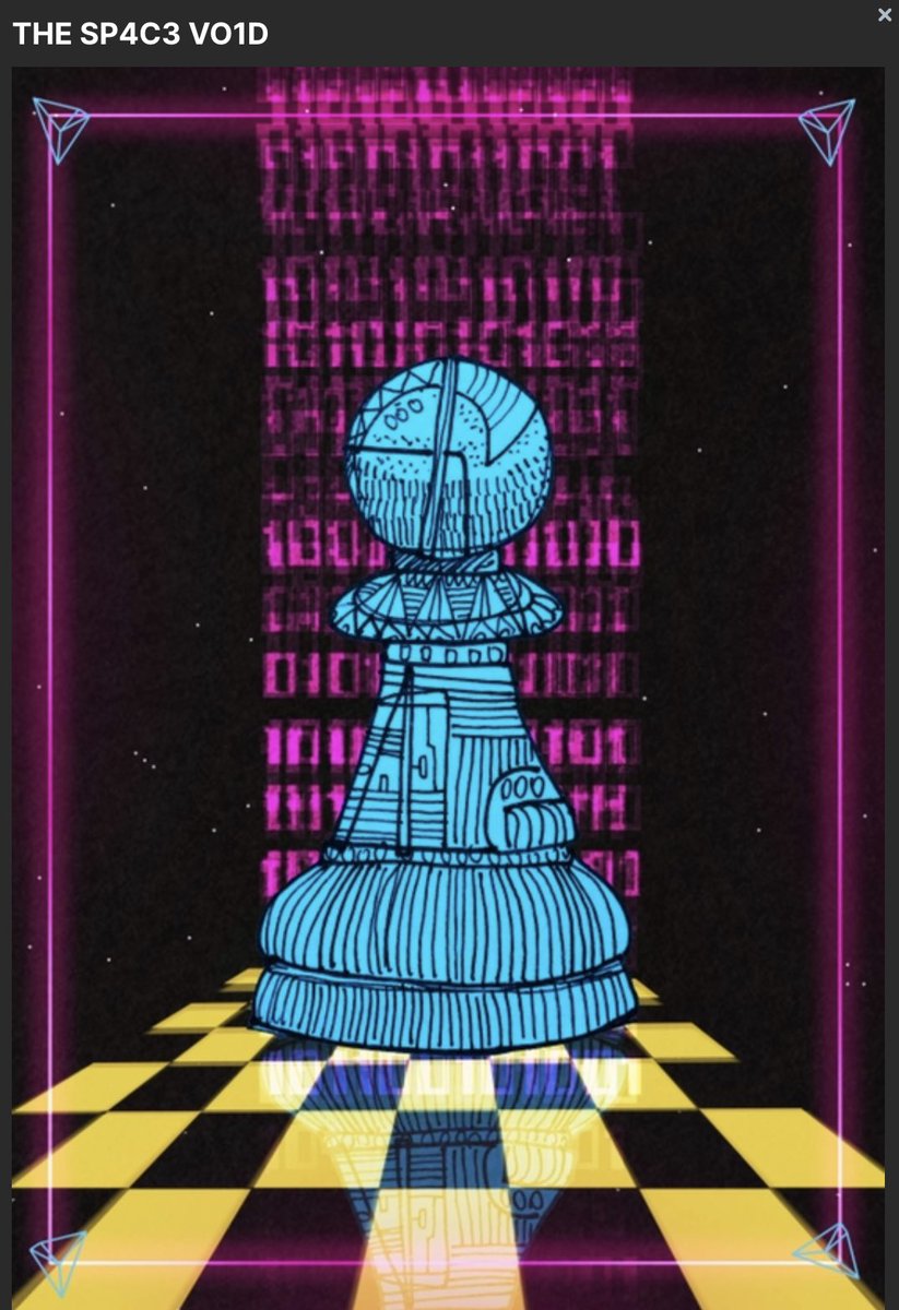 Ferreristicoart's tweet photo. My first #NFT collection #hashchess is available at @UswapNFT - https://t.co/VYhRfDINwC , only 36 pieces in total, all hand drawn 1:1 π
hereβs a preview of βthe sp4c3 vo1dβ piece, one of my favourites π #tron #nft @justinsuntron @apenftorg #uswapNFT https://t.co/EIWKzuEFL3