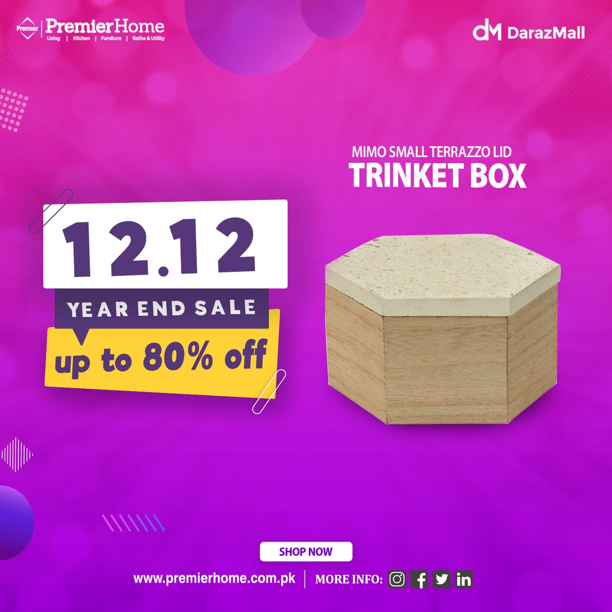 premierhomepk's tweet image. Mimo Small Terrazzo Lid Trinket Box

Boasting a hexagonal shape, the Mimo trinket box is ideal for storing and organising jewellery and ornaments. This storage box comes with a removable terrazzo pattern lid.

Shop Now: bit.ly/3oH0CNB

#trinketbox #hexagonalbox