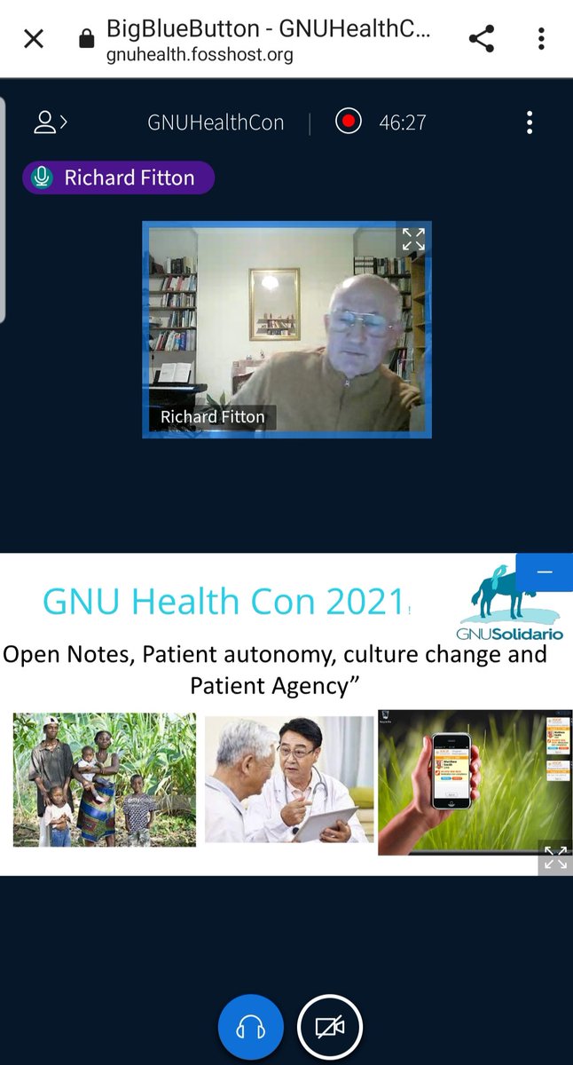 gnusolidario's tweet image. #GHCon2021 Dr. Richard Fitton about the importance of Open Notes and Patient Autonomy #healthdigitalization #MyGNUHealth