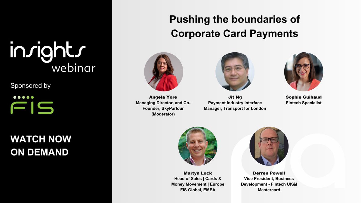 Yesterday's webinar "Pushing the boundaries of Corporate Card Payments" is now available to watch on-demand. Tune in to find out more about the ever-evolving corporate card landscape and the key strategies for future success okt.to/2nHQOA

#fraud #cardpayment #payments