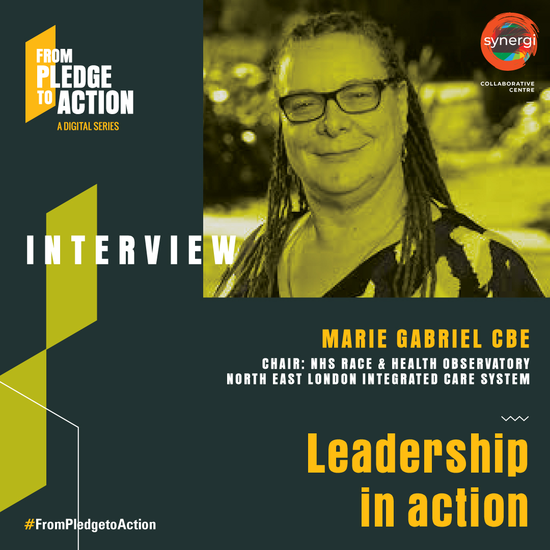 SynergiProject's tweet photo. Watch @MarieGNHS, Chair @NHS_RHO and #NorthEastLondonICS, explain why #collaboration by #mentalhealth leaders is critical to accelerate the learning for national impact on #ethnicinequalities in #mentalhealth. #FromPledgetoAction https://t.co/tQueD24jZT https://t.co/4EQIWbzMGO