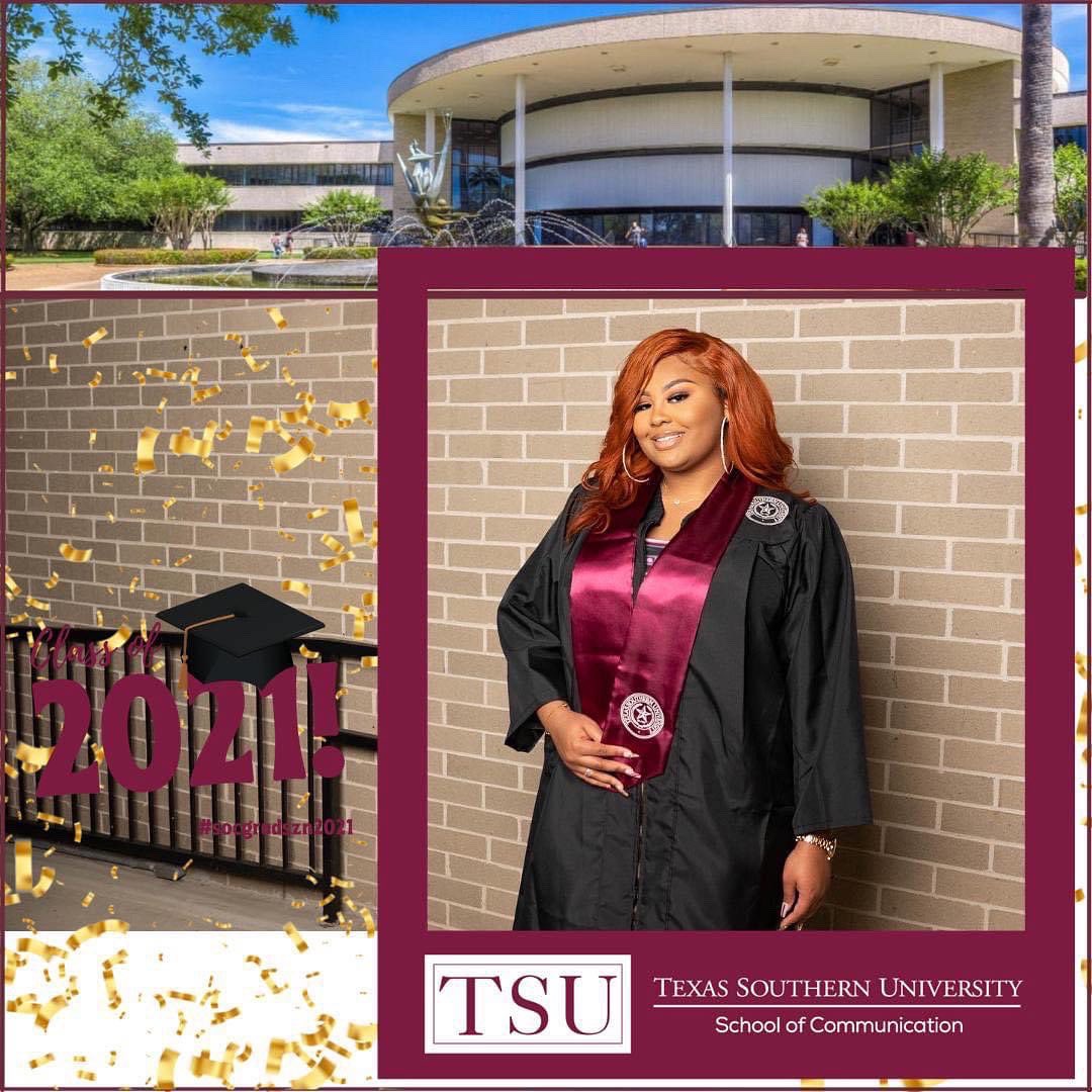 TXSouthernSOC's tweet photo. Get our twibbon at https://t.co/dupXllZbEg
#tsucommweek #txsugraduation #txsu #TSU21 #hbcu #HBCUGrad #hbcualum https://t.co/Ww137Mgqrb