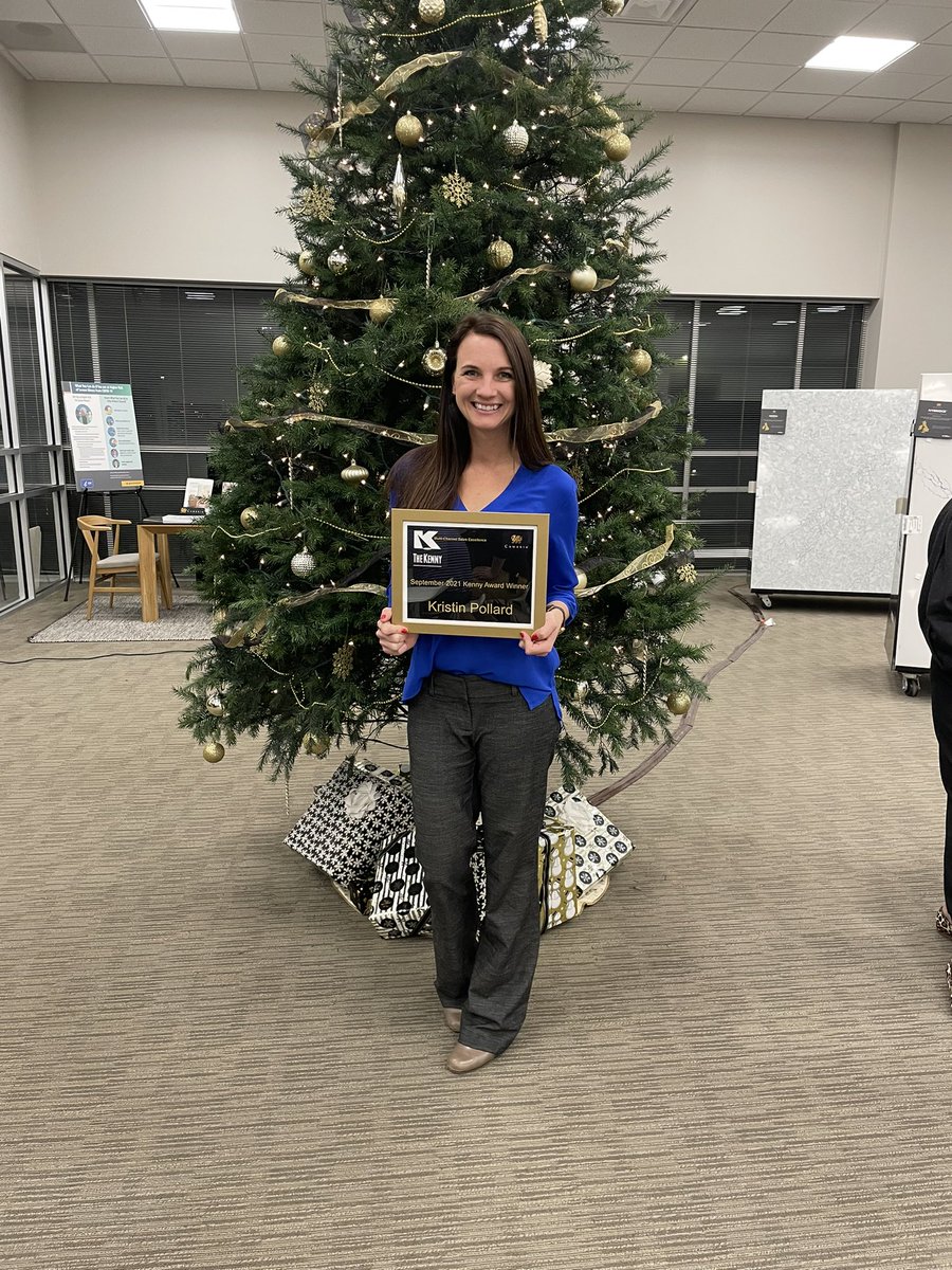 Congratulations to Denver Sr. Market Representative, Kristin Pollard who wins the September 2021 Kenny Award. Kristin achieved significant growth in her territory across all channels including 7 <a href="/HomeDepot/">The Home Depot</a> stores ranking in the upper 5% of <a href="/CambriaSurfaces/">CambriaSurfaces</a> sales. #wearecambria