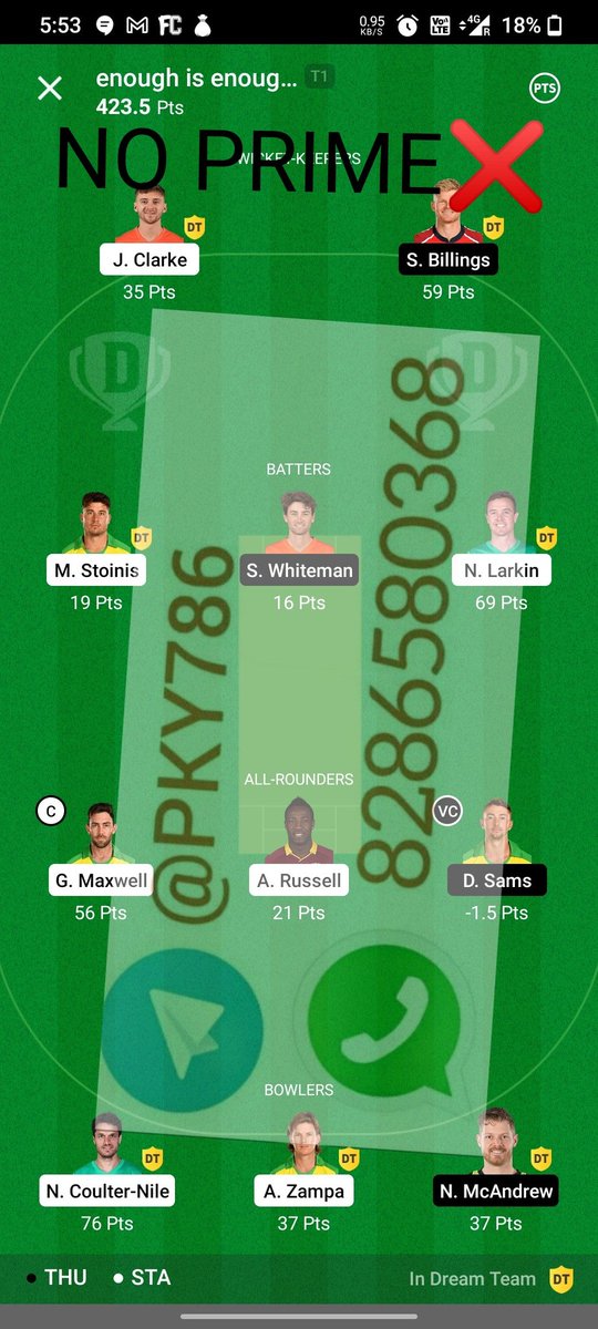 dream11champ321's tweet photo. #BBL2021 #STAvTHU #Dream11Team #Dream11 @dream11champ321 https://t.co/gIjjO2pd62