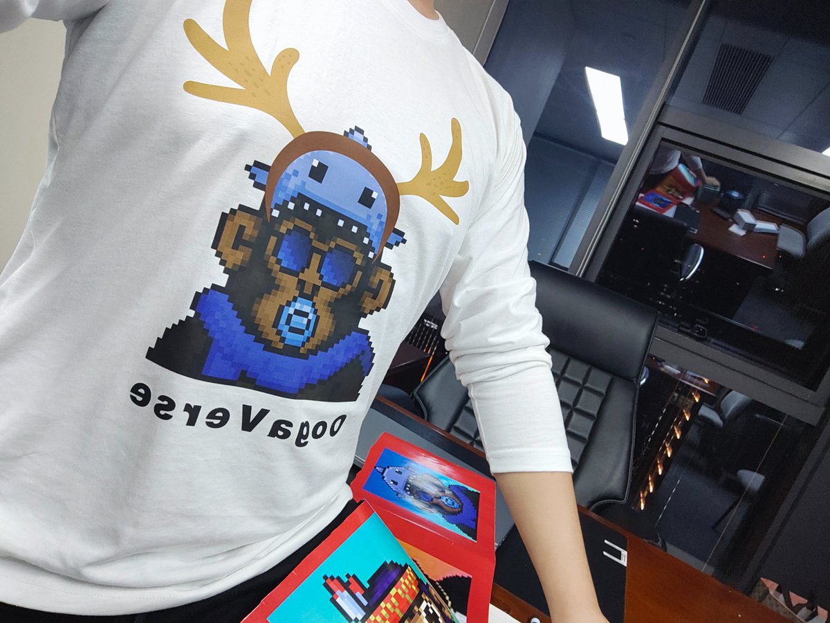 Spaceprogram9's tweet image. The third generation of baby apes in our community use color printing to make clothes and wear them to promote our community.@OogaVerse #MekaApesGame #OogaVerse #WOGMI #OOGA