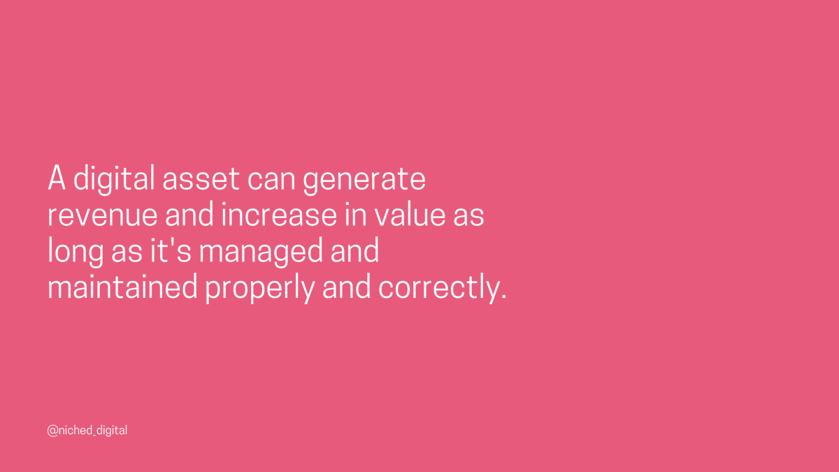 niched_digital's tweet photo. You're probably wondering—What exactly is a digital asset? 🤔

Digital asset.
Digital real estate.
Virtual property.

Three terms used interchangeably.

For now, we'll call it—digital asset. https://t.co/vKGgWi4tWg