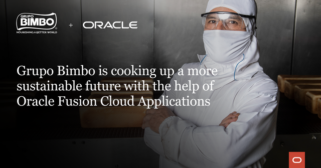 CarolSato's tweet photo. Oracle's #cloud is made to order! The recipe to @Grupo_Bimbo‘s success is a dash of ERP, a pinch of SCM, a smidgen of #HCM, topped off with some #CX. 👩‍🍳😘 https://t.co/SYurKr4xee https://t.co/87cpflmgUn