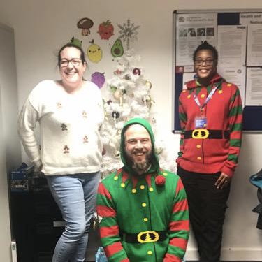 Louise, Lee and Stacey looking lovely and festive for Christmas Jumper Day 
🎄❤️🎄❤️
 #christmas #christmas2021 #christmasjumperday #christmasjumper #ymca #ymcafamily #ymcaburton