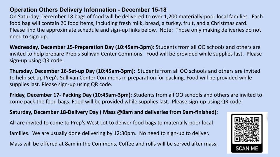 OperationOthers's tweet image. Update: Mass will be offered at 8am on 12/18 (Delivery Day) 👇👇👇