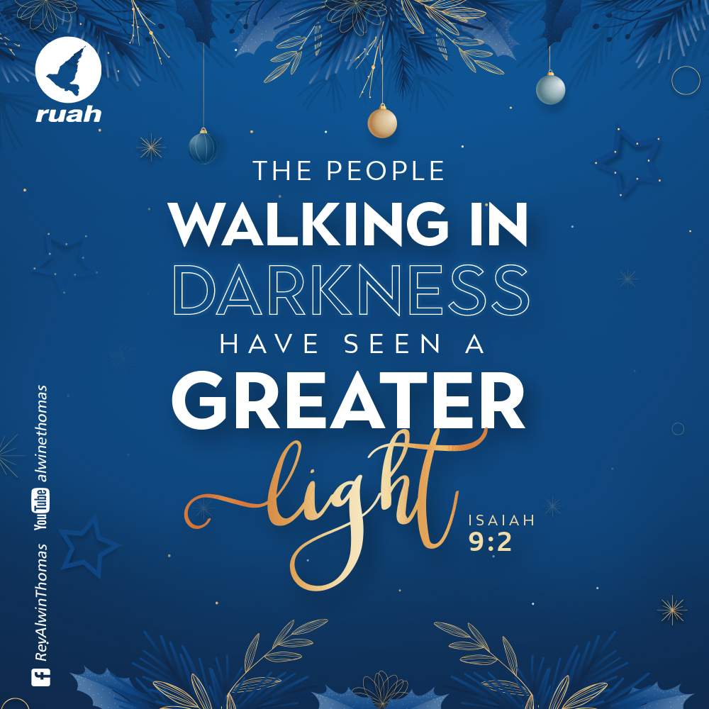 alwinthomas's tweet photo. The people walking in darkness have seen a great light.
Isaiah 9:2
#dailybreath #ruah #ruahchurch #ruahministries #promiseverse #promiseoftheday #blessingword #Isaiah92 https://t.co/FYp3czq7Gk