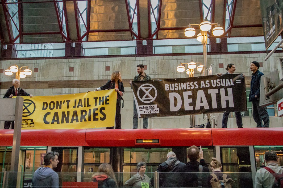 Breaking: Jury find 6 "not guilty" despite admitting disrupting DLR in 2019

The verdict is in, standing on a train is an appropriate response to #ClimateEmergency. So while MPs think protest can't be annoying, the people find the #ClimateCrisis far more urgent than a minor delay