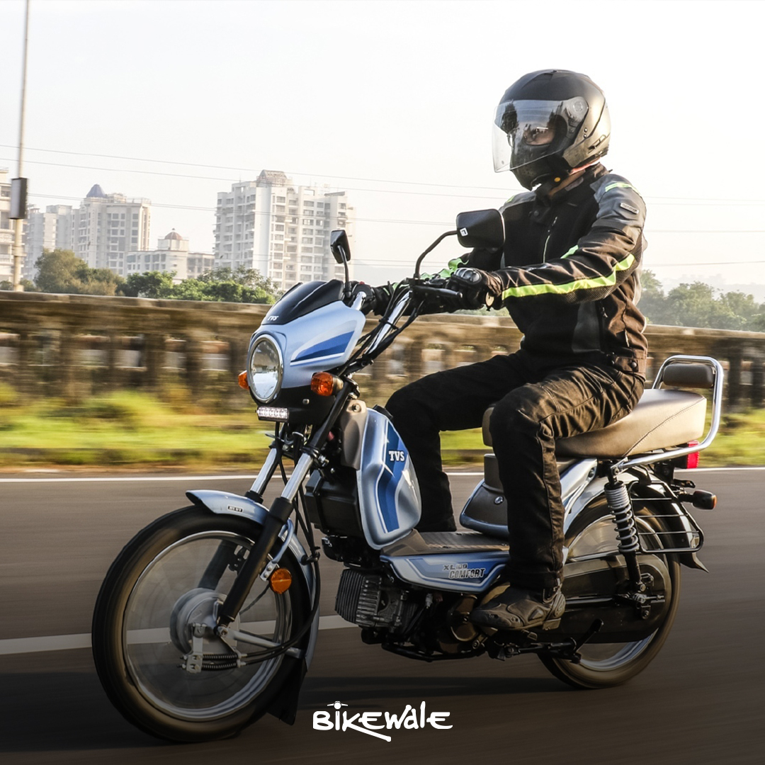 BikeWale's tweet photo. The XL100 is #TVS's highest-selling product for a reason. It is reliable, offers excellent fuel efficiency and is inexpensive to maintain or buy. However, due to its light weight, the #XL100 is a task to ride on highways.
For more details: https://t.co/URWQz7nAoR
#BWPhotos #Bikes https://t.co/T4LsI1f40W