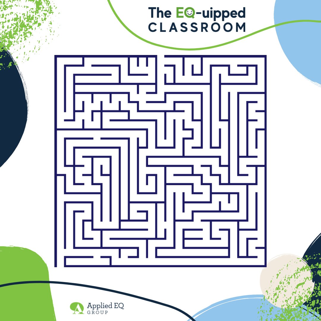 Do you want to play a self-awareness game? 
In our EQ-uipped Classroom K-12 SEL Curriculum, we want students to practice self-awareness. This activity is from our 4th grade student workbook &amp; encourages students to consider the emotions they experience as they complete the maze?