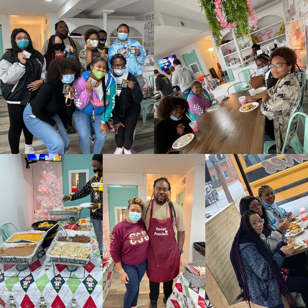 LouisvilleCHS's tweet photo. The “Platinum” Life is NICE! Here’s our Postsecondary Ready (Academic AND Career) w/lunch @ Sweet Peaches, a staple in the Russell Neighborhood! These kids have worked hard and deserve it!
. . .
#SweetPeaches #WorkHardEatHard #JacketPride #AllIn #EatWell #CollegeandCareerBound https://t.co/i1WU5n9eqh