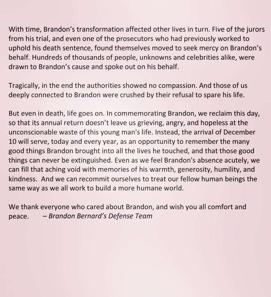 Today marks the one-year anniversary of our friend’s death. Please read our statement honoring and remembering Brandon on this day