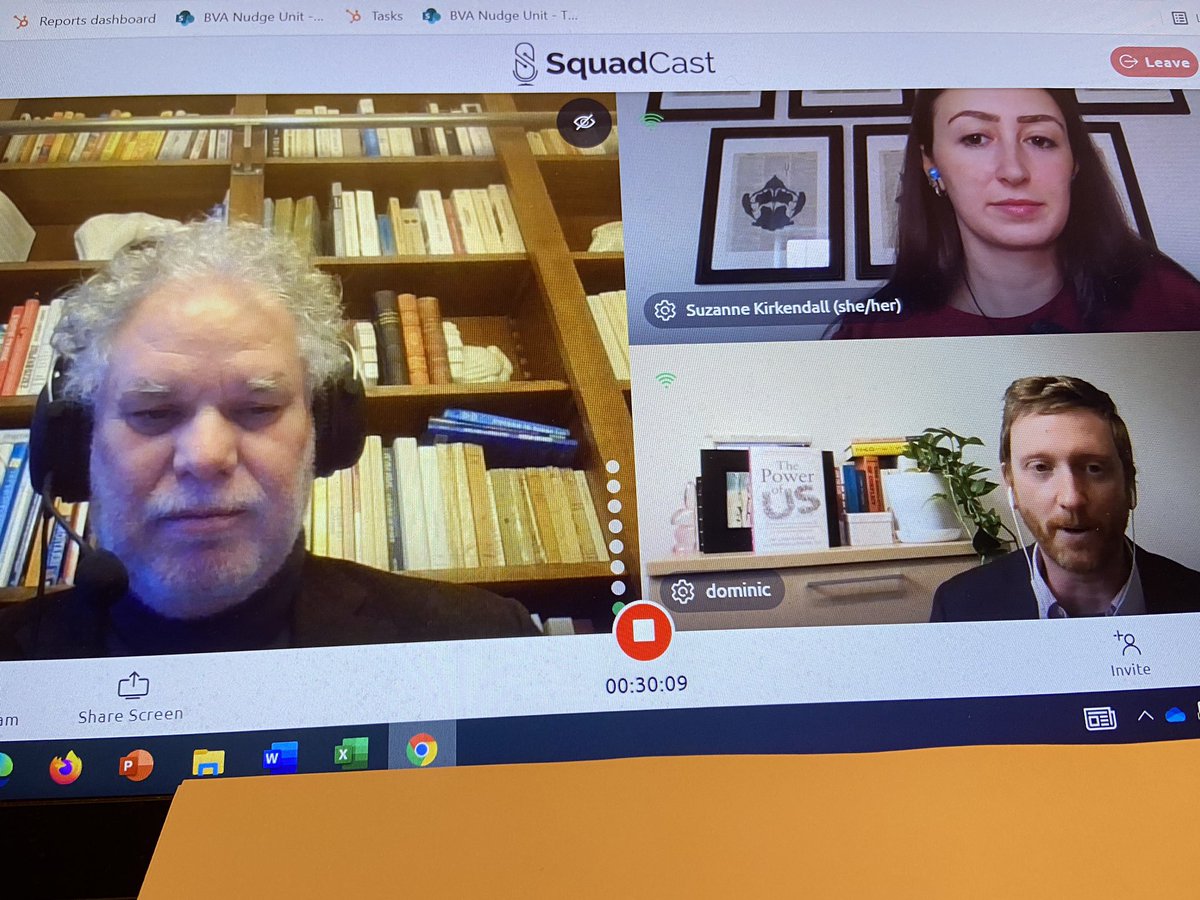 Thobava's tweet photo. Great conversation today with the insightful co-author (with @jayvanbavel ) of the amazing book « The Power of Us » @dominicpacker_ and my colleague Suzanne Kirkendall. A new fantastic episode of our B.E.GOOD! @BVANudge_Unit podcast to come in January!
#SocialIdentities https://t.co/xPJCYWJOvx
