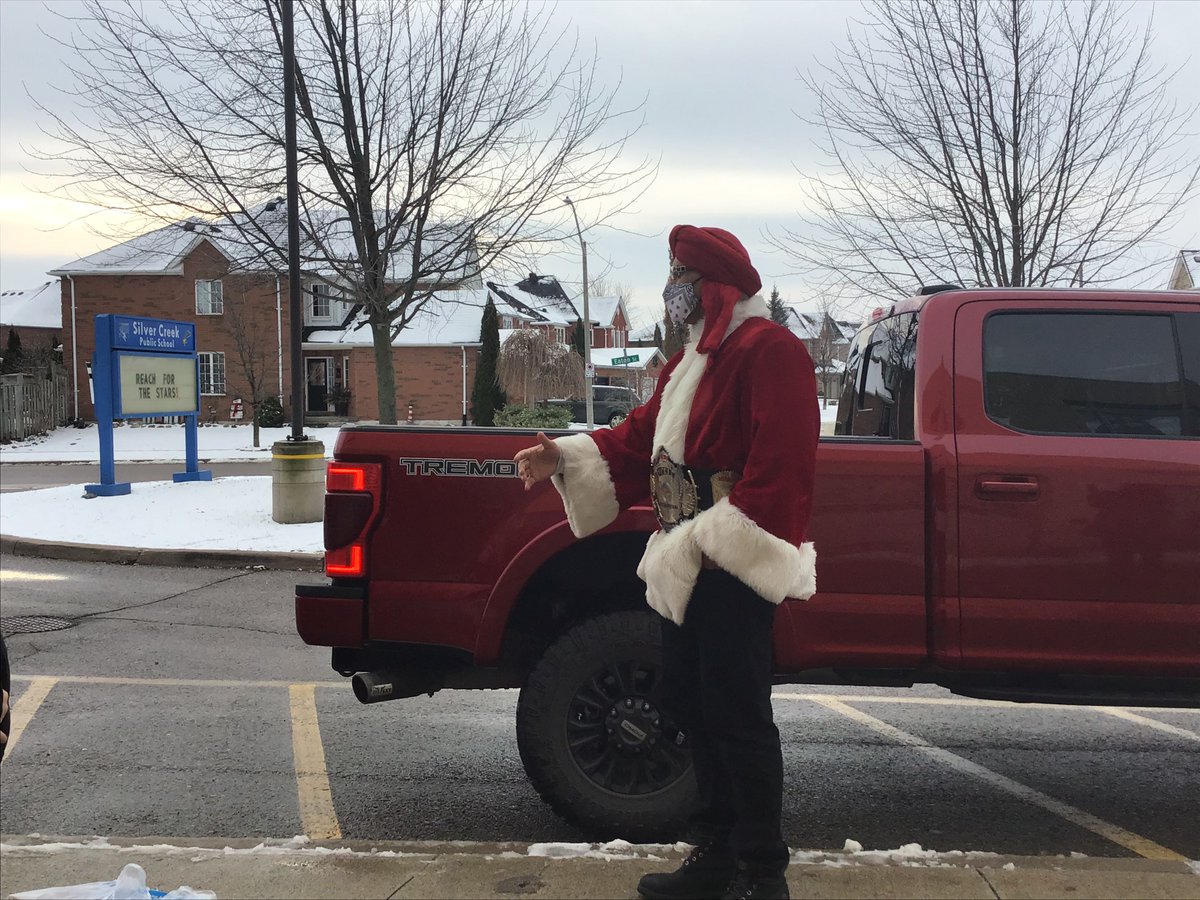 SCreekStorm's tweet photo. Thank you to Tiger Jeet Singh Jr for bringing the Big Red Sled so we could load up our donations for #MiracleonMain and for sharing a wonderful message about #Inclusion #Respect #Tolerance The holiday season is for everyone. All children deserve some holiday cheer. https://t.co/ojkyZeI8TW