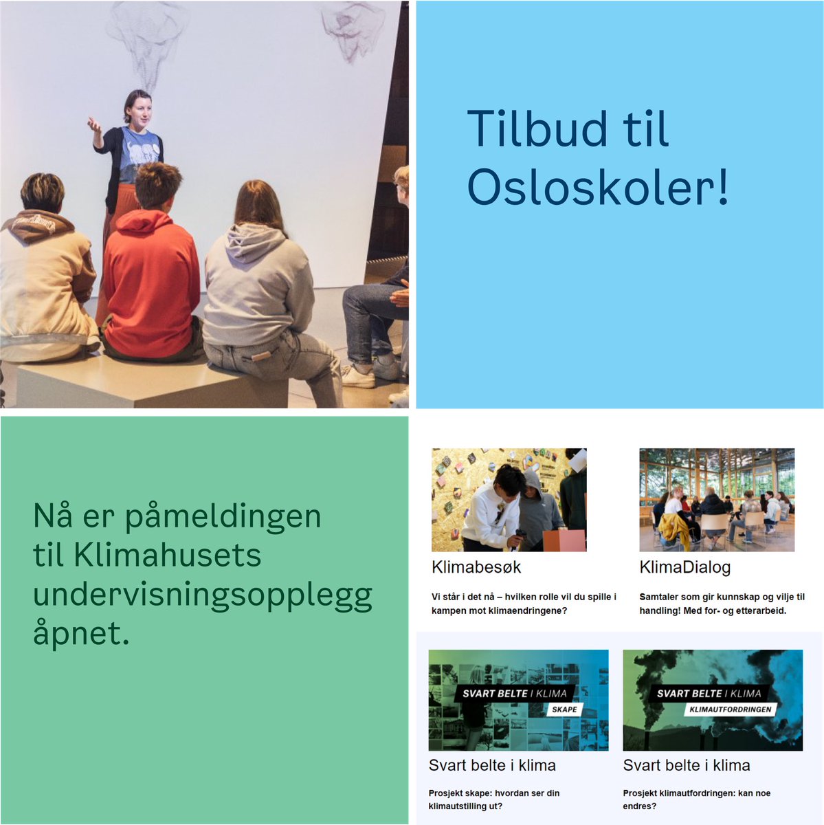 💥Gratis tilbud til Osloskoler: I dag åpnet påmeldingen til Klimahusets undervisningsopplegg! 📷: Jarli og Jordan/NMH <a href="/UniOslo_NHM/">Naturhist. museum</a> nhm.uio.no/skoletilbud/kl…