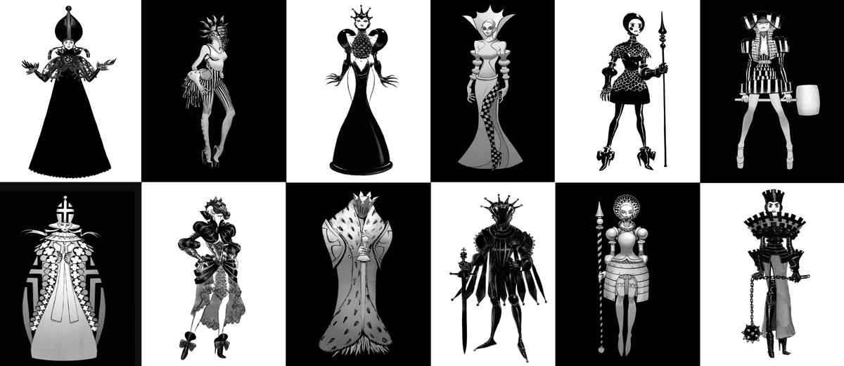 Some old chess designs. 