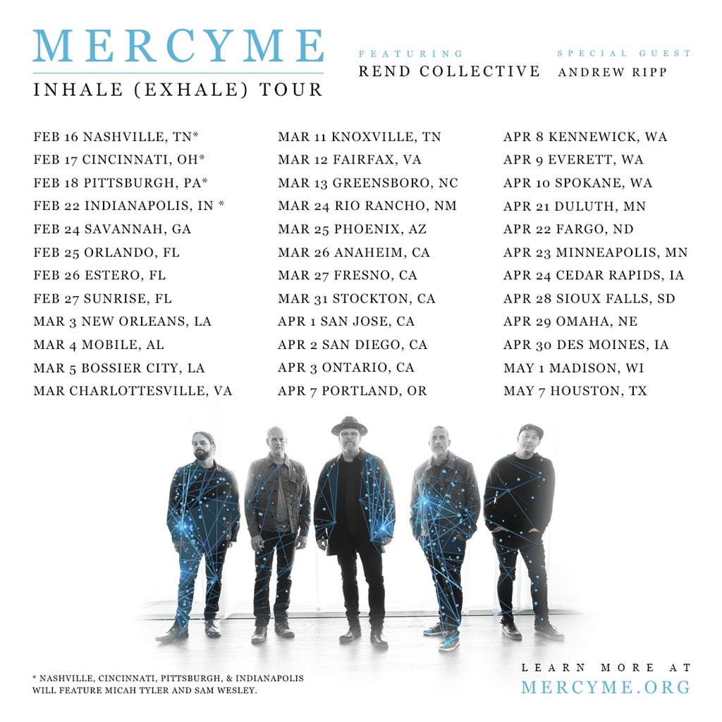 Mercyme Tour Schedule 2022 Mercyme On Twitter: "Tickets Are Now Available For All Shows On The 2022  Inhale (Exhale) Tour! Visit Https://T.co/F0Qgwmq8Ku To Get Yours Today, And  Leave A Comment Letting Us Know Where We'll See