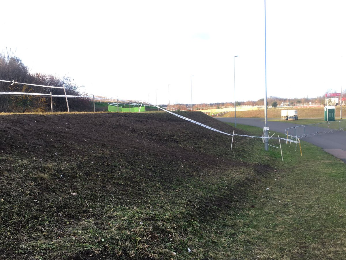 VeloUK's tweet photo. National Trophy Cyclopark - over riding memory of the course walk is the amount of off camber riding over the 3.1km which will see the technically adept at speed gaining ground on rivals... #cyclocross #gripneeded #offcamber https://t.co/CSm032EtHW