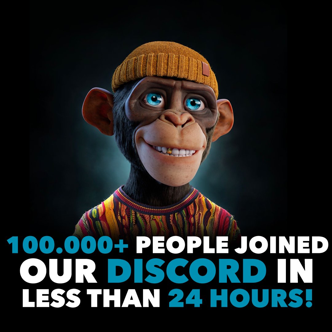 In less than 24 hours, more than 100,000+ people joined our Discord channel!😱

We are very grateful for all the support we get from this amazing community.

We will do everything we can to bring you as much value as possible!❤️