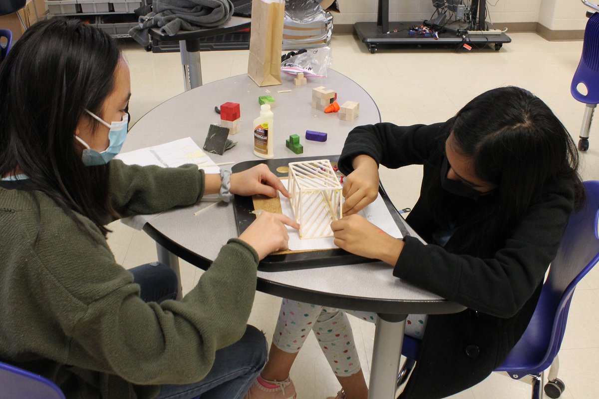 MarvinRidgeMSNC's tweet photo. Students in Ms. Phillips's #ProjectLeadTheWay design and modeling class build bridges, which they will test next week. Which of these bridges do you think will support the most weight?
#mavsdesign #engineersintraining #resilientproblemsolvers
@ucpsnc @aghoulihan @PLTWorg https://t.co/imKpUvujJT