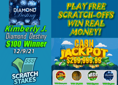 scratchstakes's tweet photo. #FridayVibes #Scratchstakes #free #games #cash #prizes
👏Congrats Kimberly J. 👏
💎 $100 Diamond Destiny Winner 12/9/21!💎
🤔Have you scratched today?👉https://t.co/uH3c3t6kec https://t.co/xw8C0F6A7x
