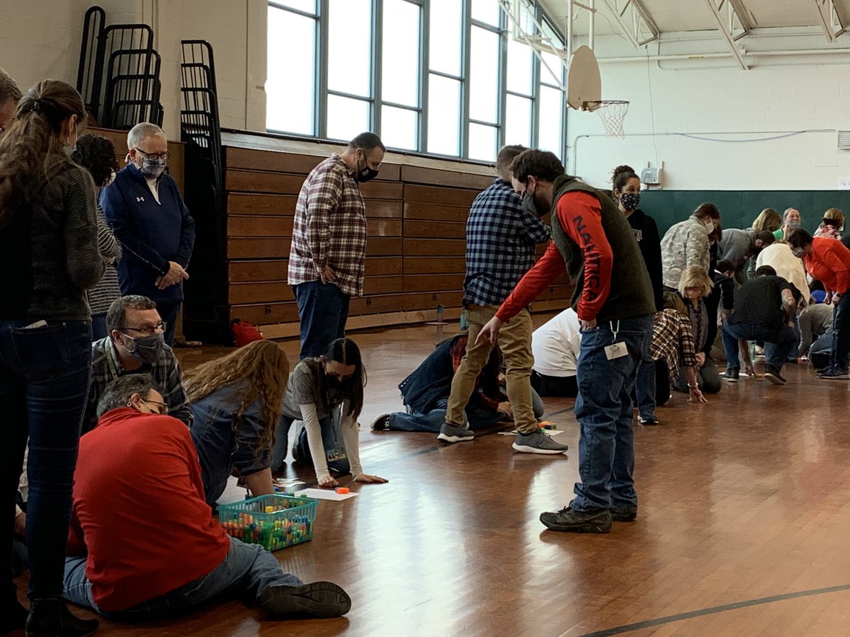 jmannion4C's tweet photo. Teachers just wanna have fun @MendonUptonRSD during the launch of today’s professional development day at #Miscoe! https://t.co/cJoYqtb7P9