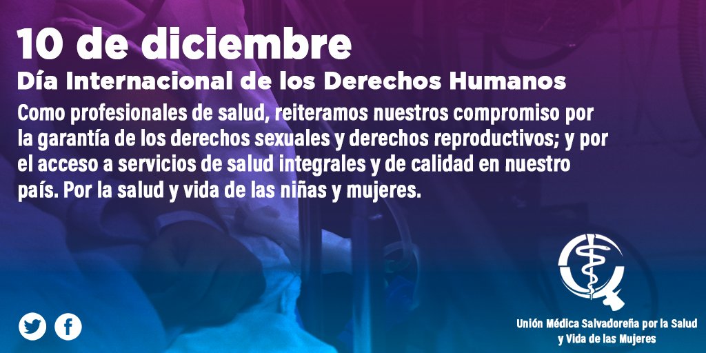 Reiteramos nuestro compromiso por el acceso a servicios de salud integrales y de calidad en nuestro país. #DíaDeLosDerechosHumanos #UM #uniónmédica #ElSalvador