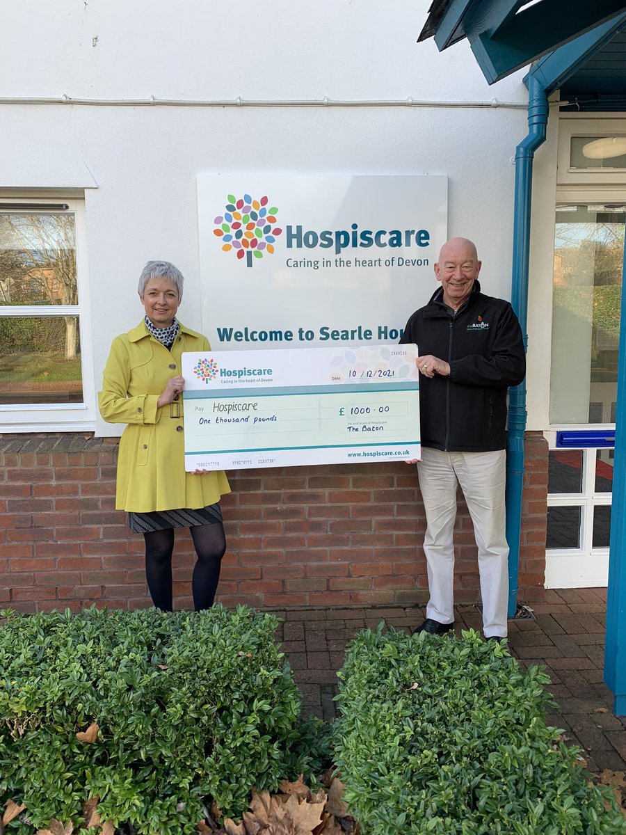 How lovely to see <a href="/Batonman09/">Alan Rowe MBE</a> and Pauline, they are such great friends of <a href="/Hospiscare/">Hospiscare</a> and we couldn’t be more grateful for this generous donation from <a href="/thebastionbaton/">The Baton</a> - fantastic to see you both x
